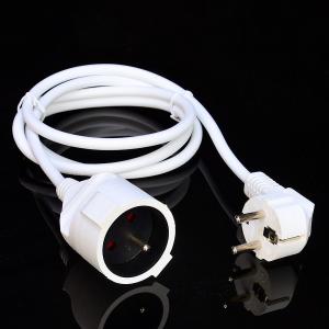 3 Prong Round Pin Extention Cable White SNI Extention Cord for Home