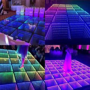 3D Infinity LED Mirror Dance Floor For Wedding Party Support Dimmer Brick Lights