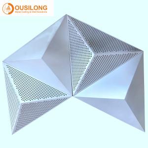 Decorative Pressed Snap Clip In 3D Triangle Ceiling Acoustical Special Design