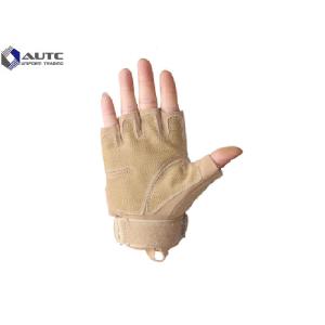 Custom Military Tactical Gloves Half Finger Airsoft Cycling Polyester Material