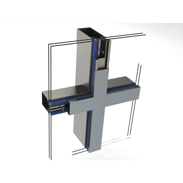 Quality Flameproof Bullet Proof Curtain Wall High Precision Erosion Resistant Thermal Insulation Curtain Wall wholesale