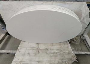 China Prefab Carrara White Marble Table Tops Smooth Surface Customized Thickness on sale