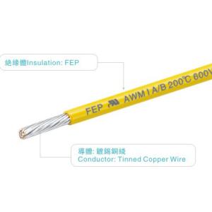 FEP wires UL758 AWM1901 24AWG 600V/200C yellow for heater home appliance light