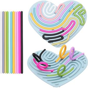 Silicone Sensory Activity Board For Kids Non-toxic 2in1 Double-Sided Design For