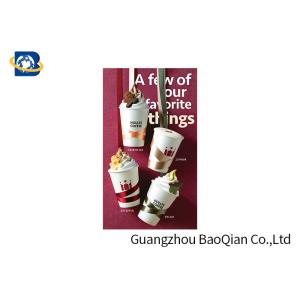 Food / Drinking Advertising Posters 3D Lenticulares High Definition Eco -