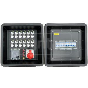 China Syntax MD1 Three Phase 4P 32AMP HDPE Portable Distribution Box IP67 With 12 Nos UL Listed Nema Dual Sockets 430x380x460mm on sale China Syntax MD1 Three Phase 4P 32AMP HDPE Portable Distribution Box IP67 With 12 Nos UL Listed Nema Dual Sockets 430x380x460mm on sale