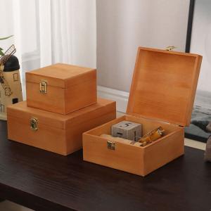 Ultraportable Small Wooden Box Packaging With Lock Dustproof Reusable
