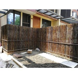Nursery 2x1.8m Decorative Bamboo Fence With Frame Carbonized Bamboo Fencing