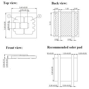 SMD 3535 IR Chip 6500nm 1W Flat Clear Lens CW Operation Incoherent Infrared IR