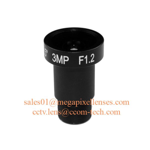 1/2.5" 4.0mm F1.2 3Megapixel M12x0.5 mount low light lens, 4mm starlight M12
