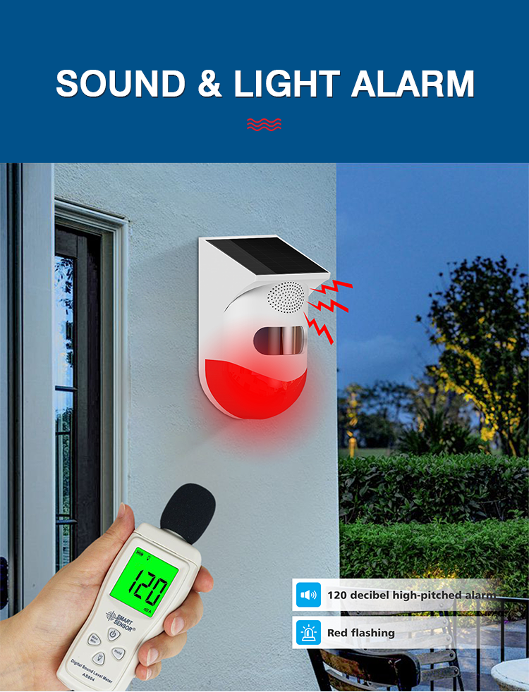 Wifi Home Security Solar Powered House Alarm Wireless Burglar Intruder Alarm