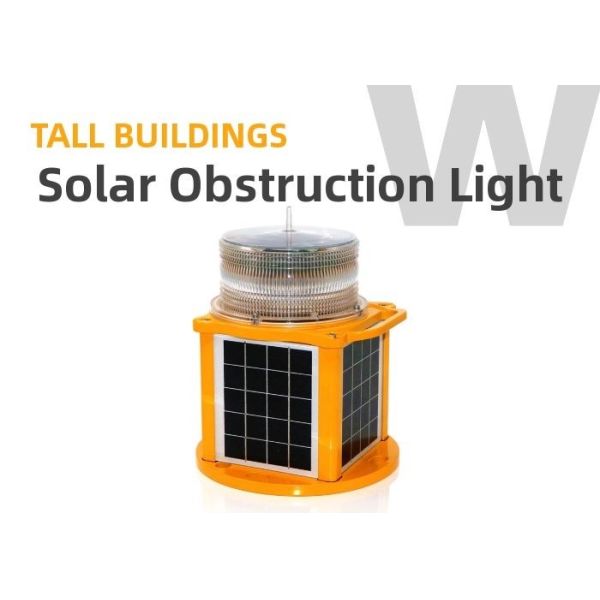 Quality Low Intensity Solar Aircraft Warning Light IP68 6-7KM Visibility wholesale