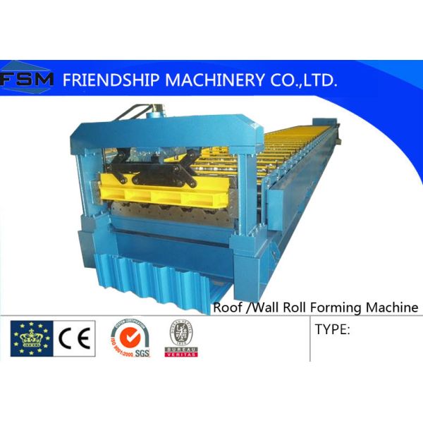 Quality 6 Tons Hydraulic De-coiler Wall Roll Forming Machine With 6m / 12m Automatic Stacker wholesale
