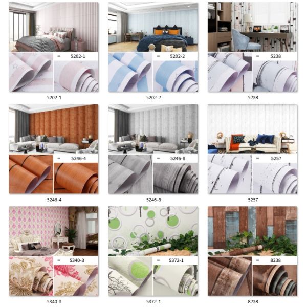 Self-Adhesive PVC Damask Design Wallpaper for Easy and Affordable 3D Wall Decoration