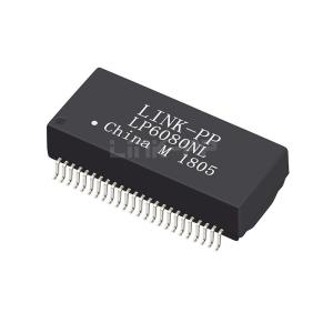 Cheap Pulse H6080NLT Compatible LINK-PP LP6080NL 10/100/1000 Base-T Dual Port SMD 48PIN PoE+ Ethernet Lan Transformer Modules for sale