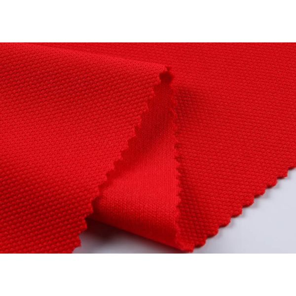 Quality textiles polyester dobby recycle knit jacquard pique fabric Plain Dyed wholesale