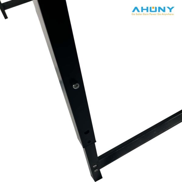 Black Smart 65w Foldable Solar Table for Outdoor Camping , Solar Charged Picnic