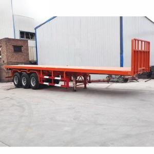 New 3-Axle 12-Tire Flat Plate Semi-Trailer For Sale With Carrying Capacity Of 30