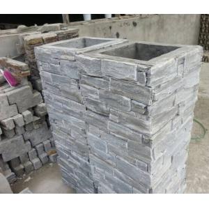 Grey Slate Column,Natural Stone Pillar,Ledgestone Pillar,Grey Stone Postbox,Gate