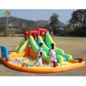 Cheap Inflatable Bouncer Combo Bounce House Double Lane Inflatable Water Slide With Water Pool Trampoline Shooting Net Basket Climbing for sale