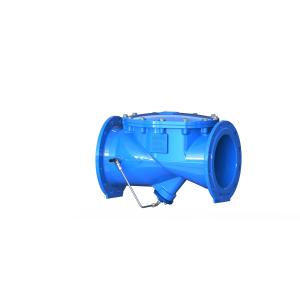 Blue Hydraulic Check Valve No Clog Design With Hydraulic Cushion Device Rubber