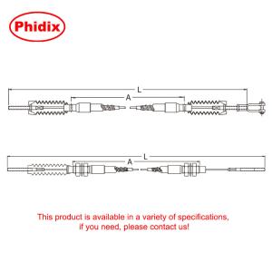 Industrial Mechanical Control Cable Assembly Pull Only Tension Gear Change