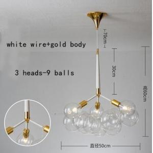 Nordic Concise Molecular Glass Chandelier Living room Bar Jumbo Bubble