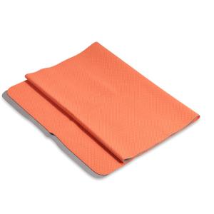 China Orange Yoga Mat Cover Towel , Lightweight Skidless Yoga Mat Towel Soft Feeling on sale