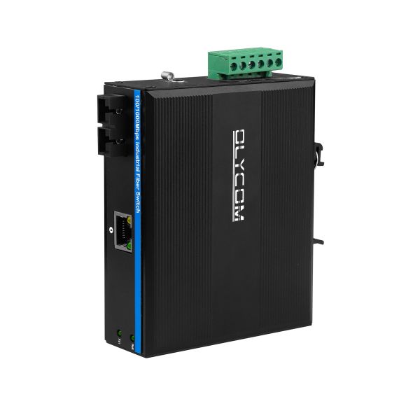 40KM Gigabit Ethernet Media Converter SC Fiber Singlmode Unmanaged Rugged Case