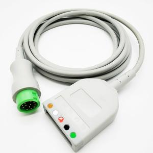 TPU 12 Pin ECG Cables And Leadwires Stable Compatible Mindray To Siemens