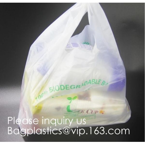 Quality GREEN Biodegradable & Compostable Pack of 75 Lexington Corn Starch Carry Bags,100% biodegradable and compostable grocery wholesale