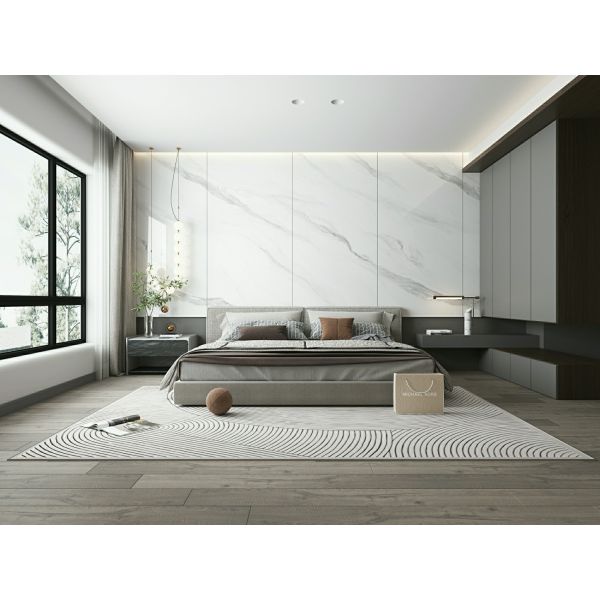 White Polished Glazed Porcelain Tile 900x1800mm Anti-Slip