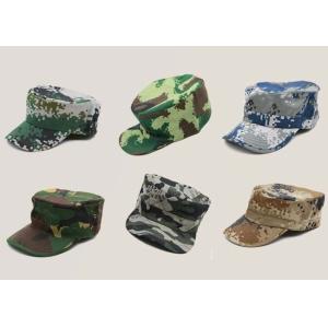 Outdoor Army Camo Cap 1 Panels Convenient Rear Open Design For Military Training