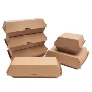 Wholesale Customized Takeaway Burger Boxes Eco-friendly And Recyclable Kraft