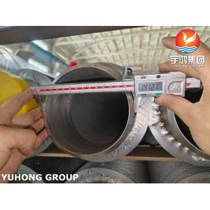 ASTM A376 TP347H Solid Fin Tubes With Carbon Steel Fins For Waste Heat Recovery