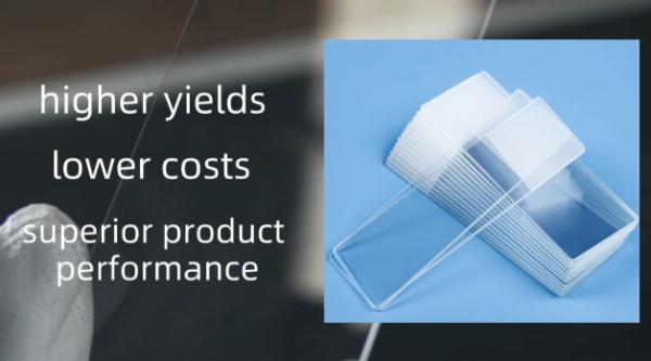 Ultra White Microscope Slide Glass Base Material Consistent Thickness Tolerance