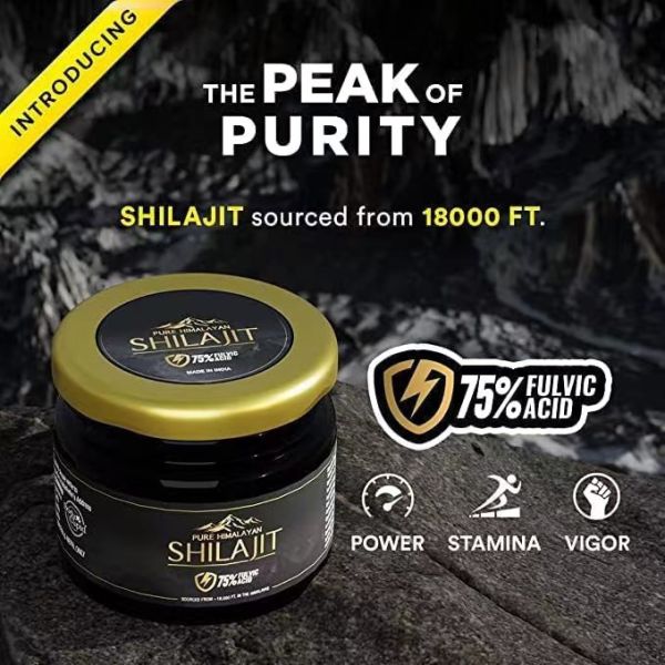 Himalayas India Shilajit Resin with Rich Fulvic Acid Sourced Available in Private Label and Packaging