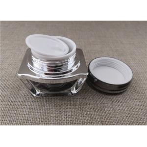 China Square Shape PP PE Acrylic Jars For Cosmetics 15 / 30G 62 * 60 * 55MM on sale