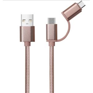 1m Length USB Charging Cable Hand-Cast Aluminum Loom-Woven Threads Sculptor's