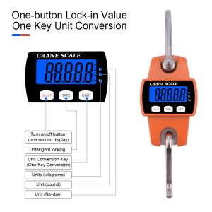 300kg/50g Digital LCD Smart Electronic Hook Scale Professional Waterproof