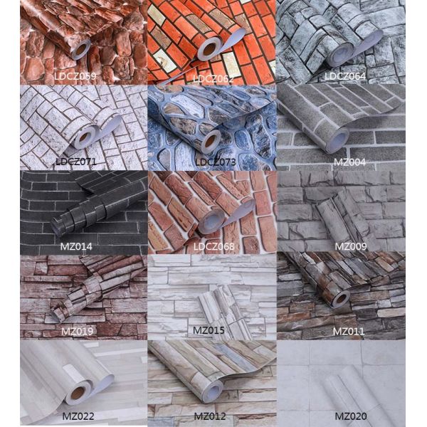 Apartment Decoration Self Adhesive 3D Wallpaper 5M Roll White Brick Pattern