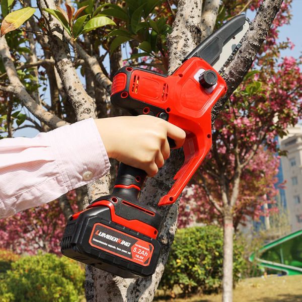 Quality High Power Handheld Chainsaw 6 Inch Mini Electric Battery Lithium Chain Saw Portable Cordless Electric Chainsaw wholesale