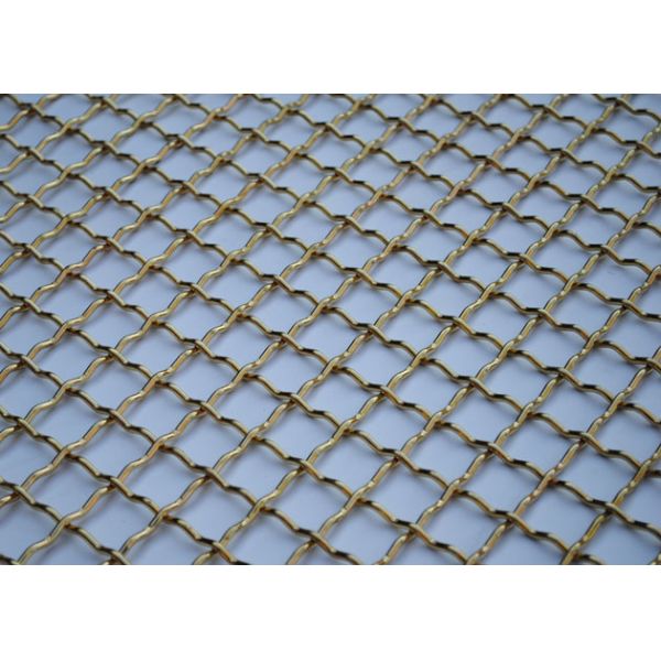Quality Brass Crimped Wire Mesh Used For Interior Decoration Protection wholesale
