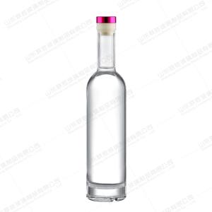 Hot Stamping Clear 750ml Bordeaux Glass Bottle for Cabernet Sauvignon Wine