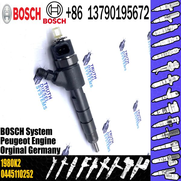 Fuel Injector 0445 110 252 0445110252 0986435143 Diesel Injection 1980K2 96565889 9656588980 0 445 110 252