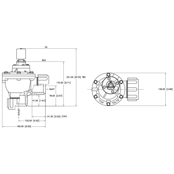 CA45DD Goyen Replacement Diaphragm Valve GOYEN1 1/2" CA45DD Goyen Replacement Diaphragm Valve AC220V