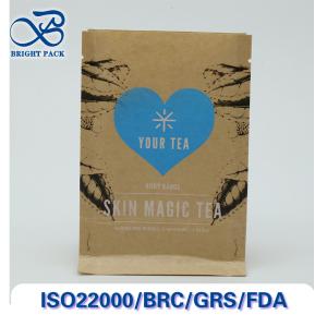 Recyclable And Compostable Eight Sided Sealing Kraft Paper Bags For Tea