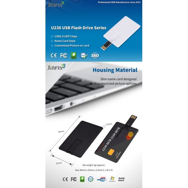 Grade A Up To 150MB/S Reading Speed Credit Card USB Flash Drive 32gb 64gb