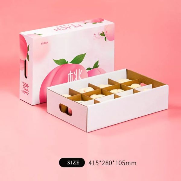 Corrugated Board Fruit Packaging Boxes Varnishing Apple Packing Boxes
