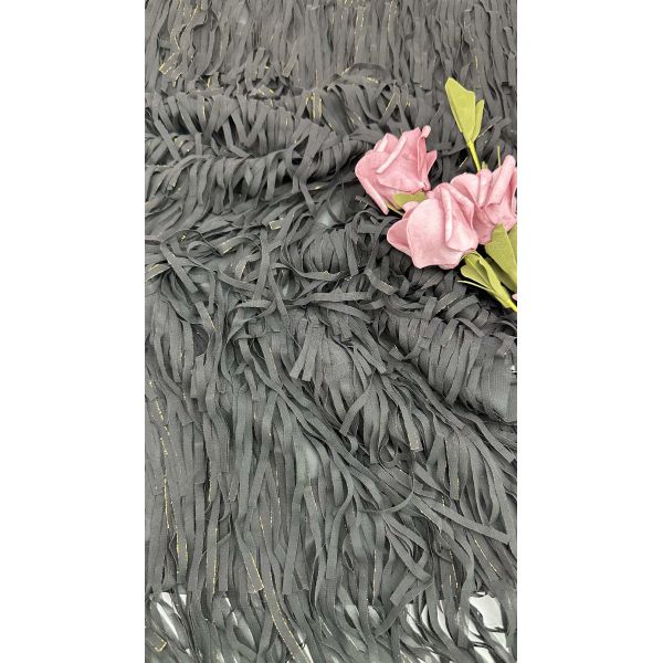 Pleated Corded Lace Fabric for Wedding Dresses Custom Colors